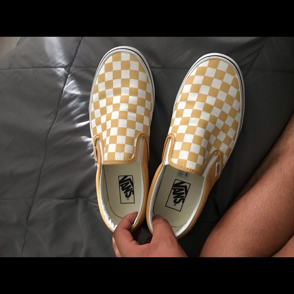 Yellow checkered vans